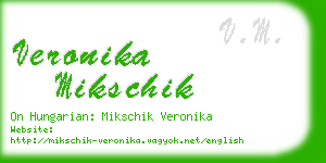 veronika mikschik business card